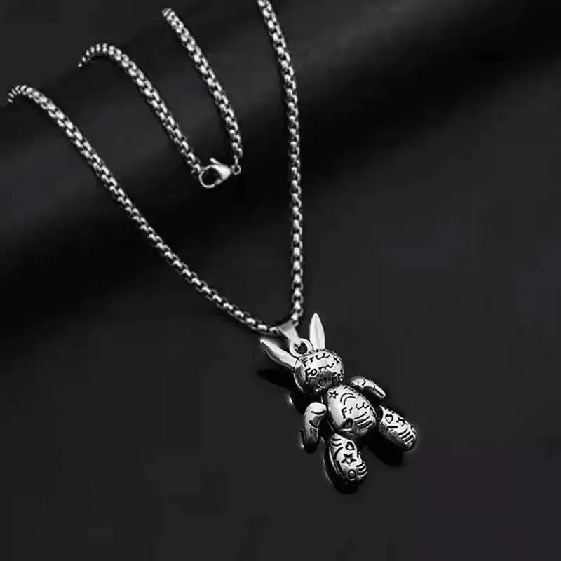 PENDRA Rabbitprint Vintage Printed Rabbit Pendant