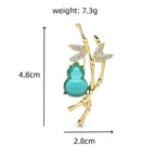 PENDRA Aurelia Rhinestone Brooch