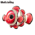 PENDRA Brightfin Rhinestone Fish Brooch