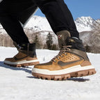 -40c Men's Winter Large-size Leather Sheepskin Fur Integrated Warm and Velvet High-top Trendy Thickened Snow Boots
