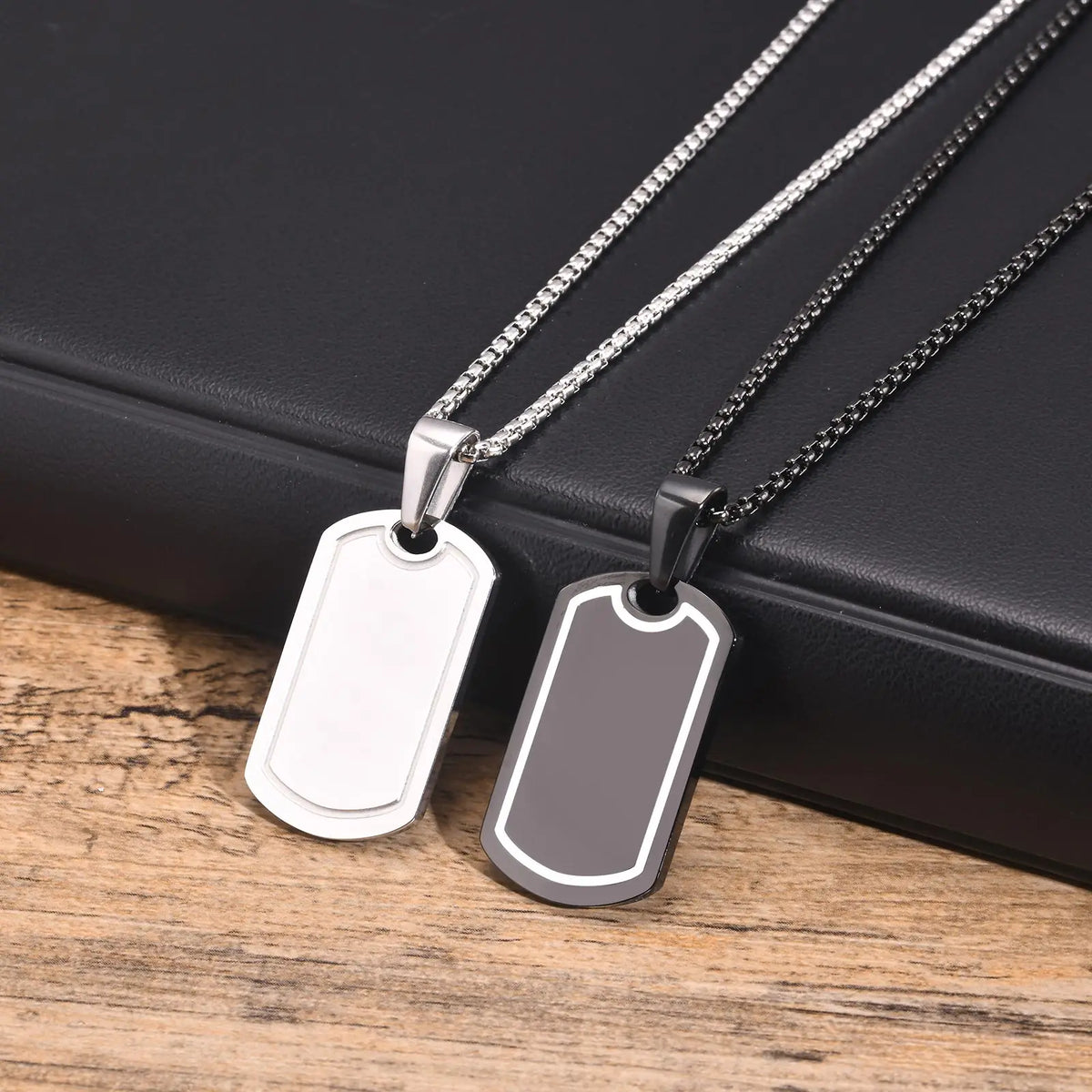 Mprainbow Stainless Steel Dog Tags Necklaces for Men Boys,Waterproof High Quality Pendant Necklaces,Stylish Jewelry Gift for Him