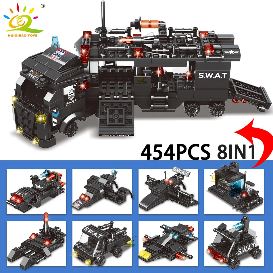PENDRA 8in1 SWAT Police Building Set