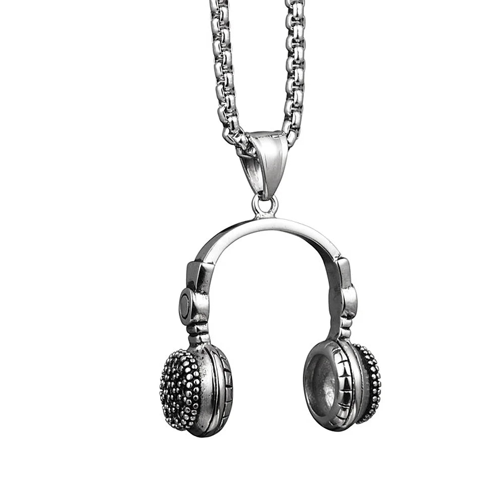 PENDRA Headphone Punk Music Pendant Necklace