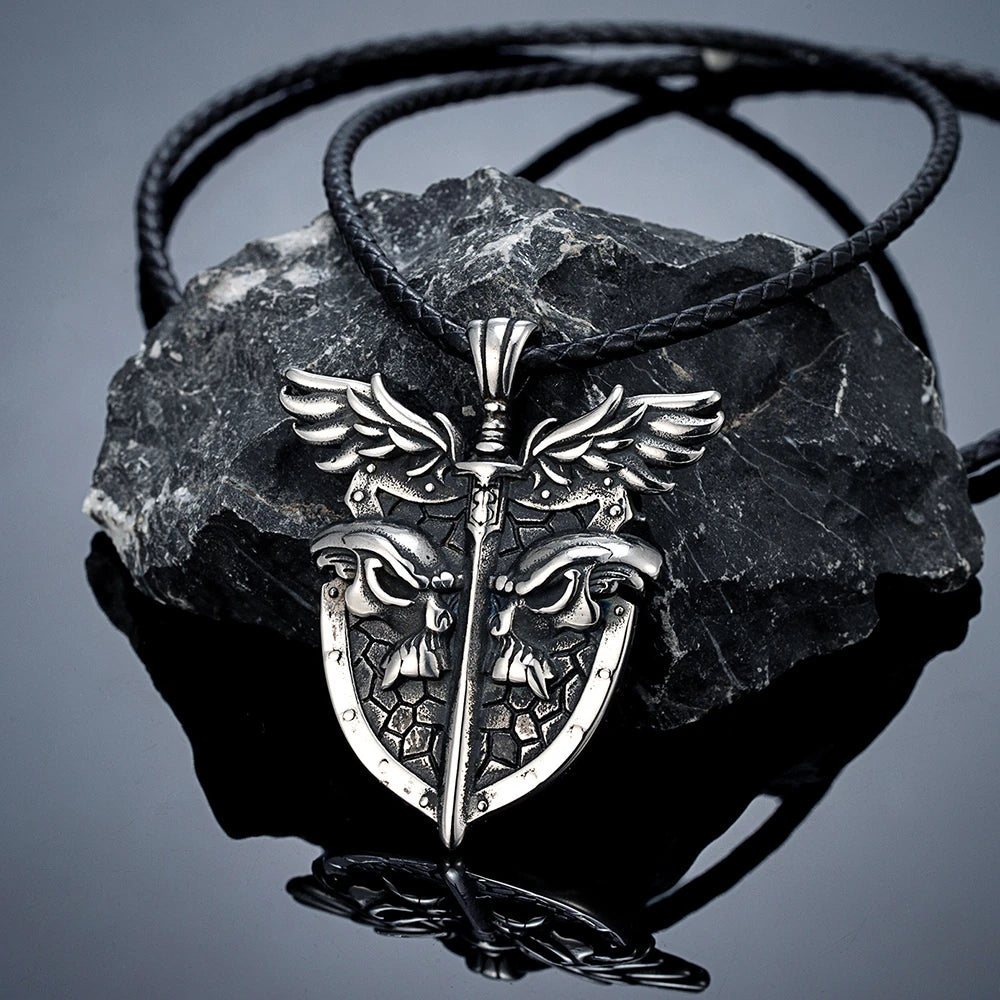 PENDRA Wing Norse Steel Necklace