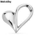 PENDRA Stainless Steel Heart Brooch