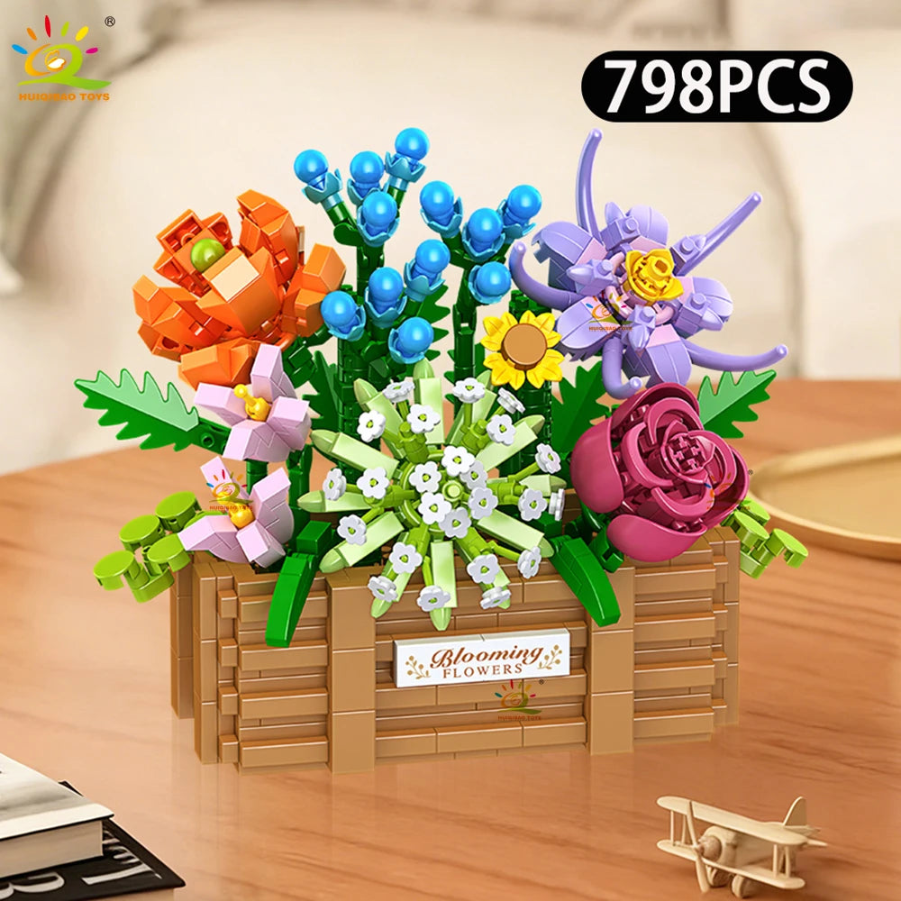 PENDRA Rose Sunflower Micro Building Set