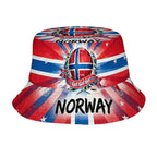 1pc Football Fan Norway National Flag Soccer Ball Unisex Printed Fisherman Hat, Stylish Hat with Fun Personalty, Outdoor Vacatio