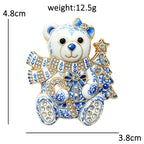 PENDRA Noel Rhinestone Christmas Bear Brooch