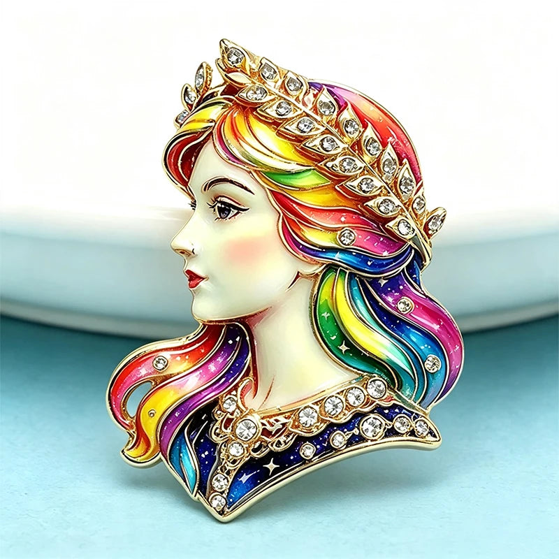 PENDRA Beautiful Lady Virgo Zodiac Brooch