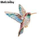 PENDRA Hummingbird Rhinestone Bird Brooch
