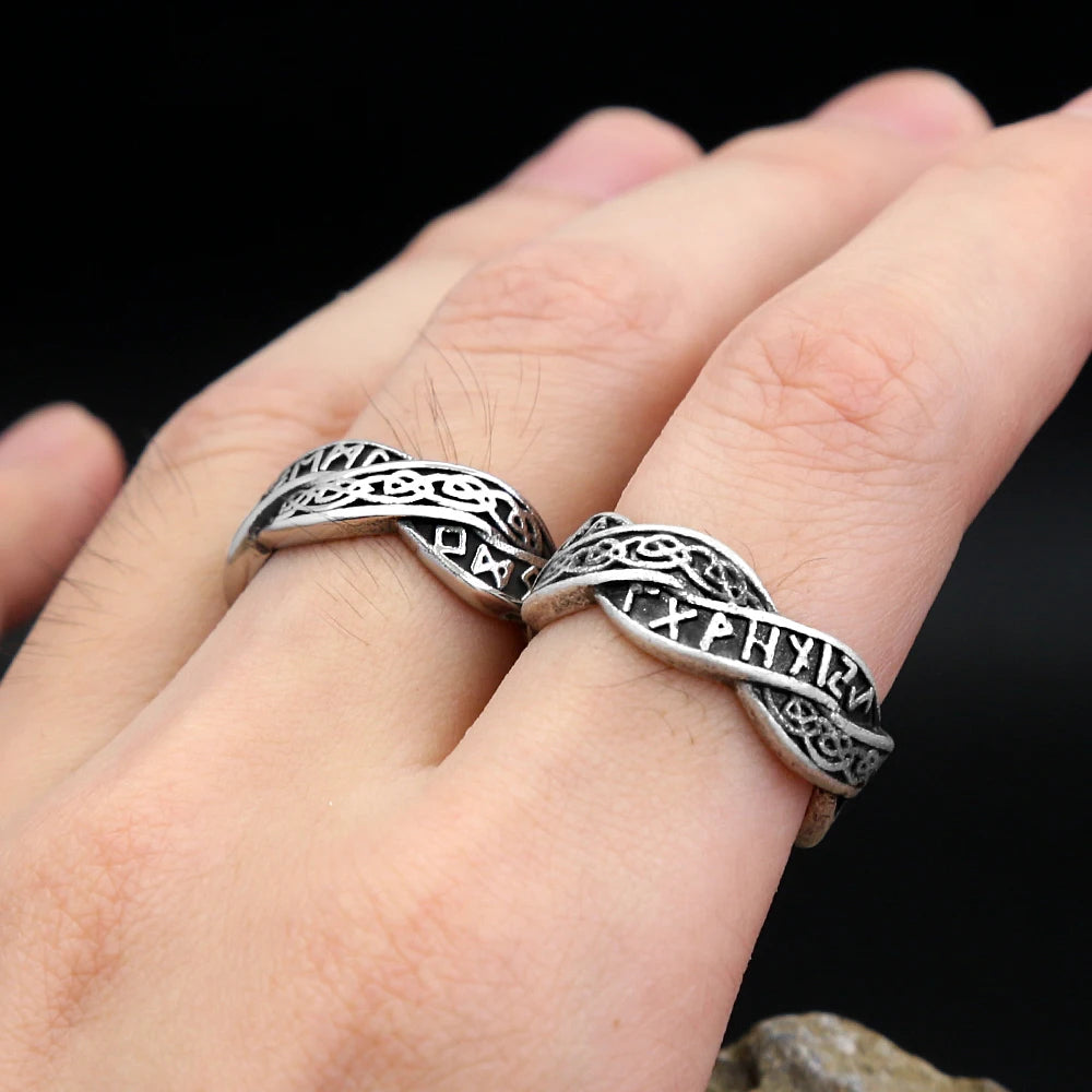 PENDRA Runering Stainless Steel Viking Rune Ring