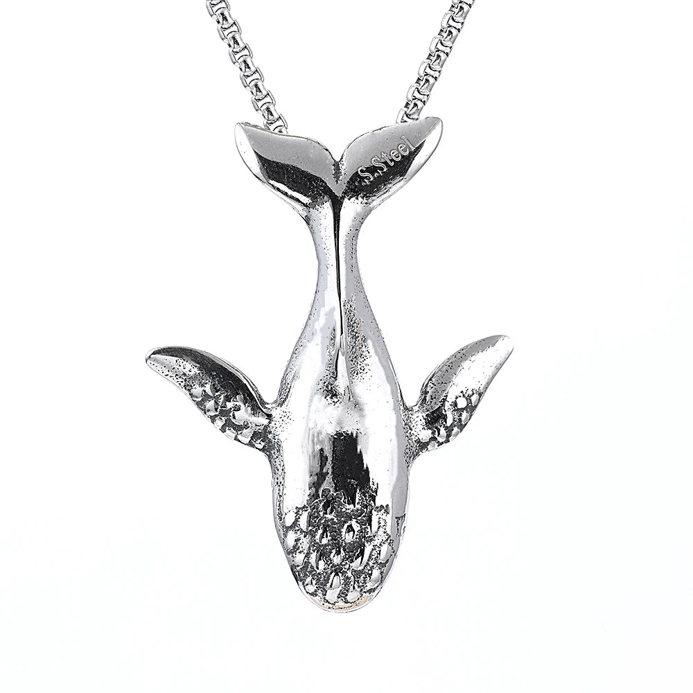 PENDRA Whaletail Stainless Steel Whale Pendant