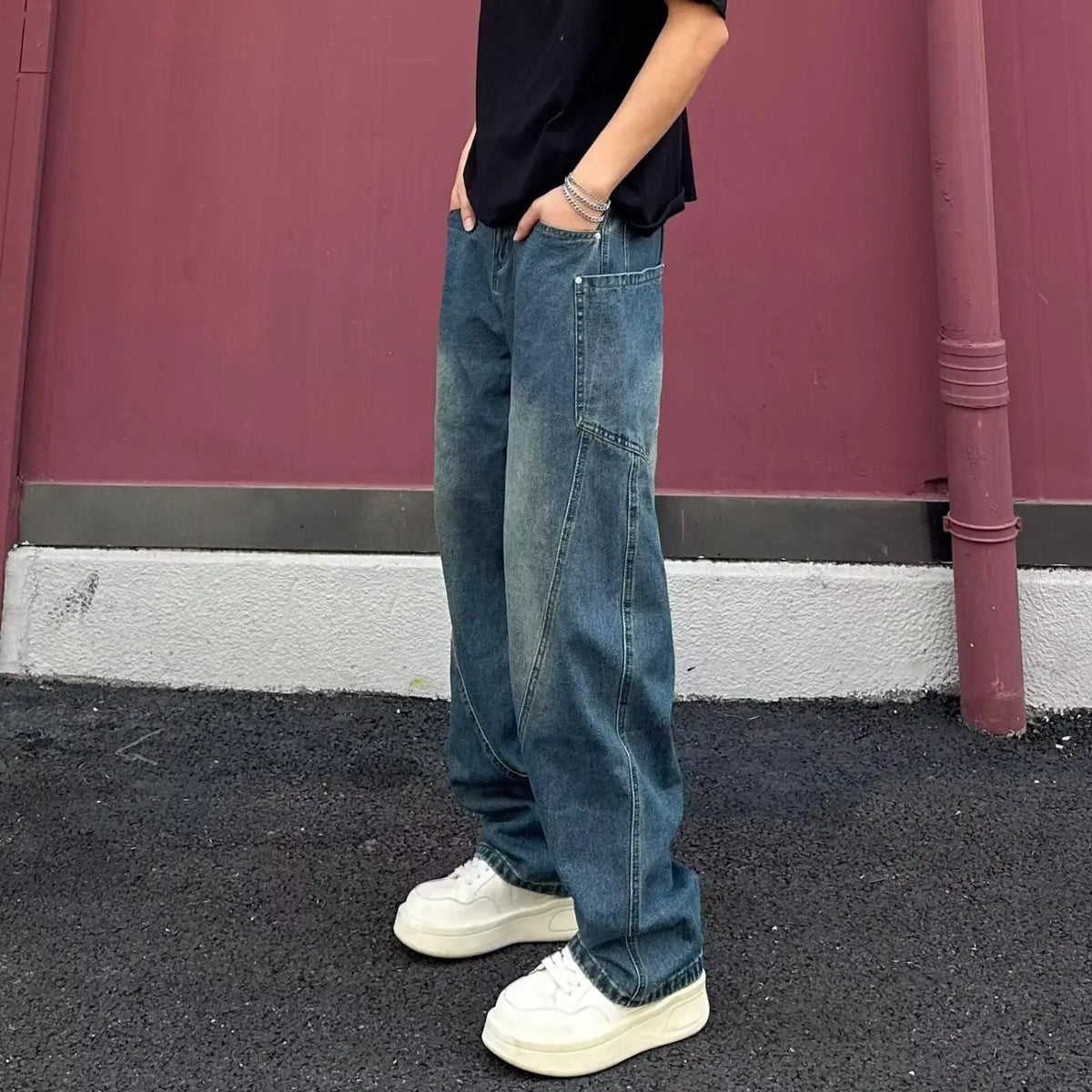 PENDRA Straight Cargo Jorts Pants