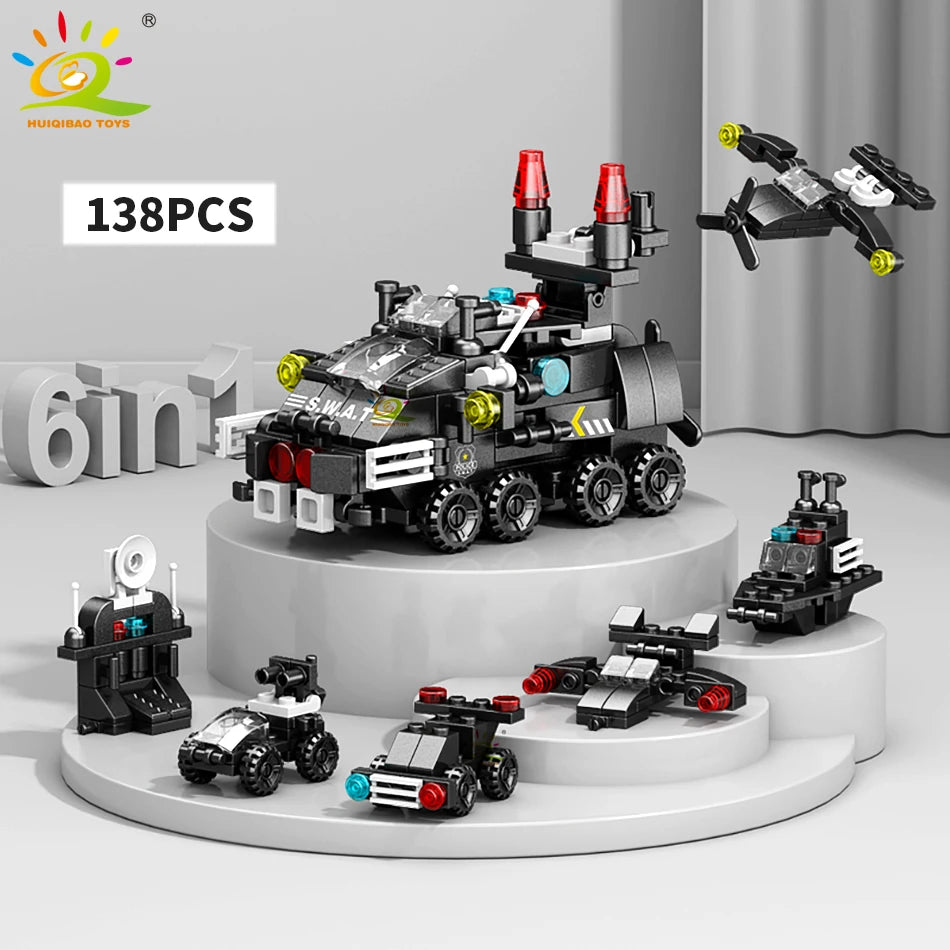 PENDRA Engineering Police Tank Building Set