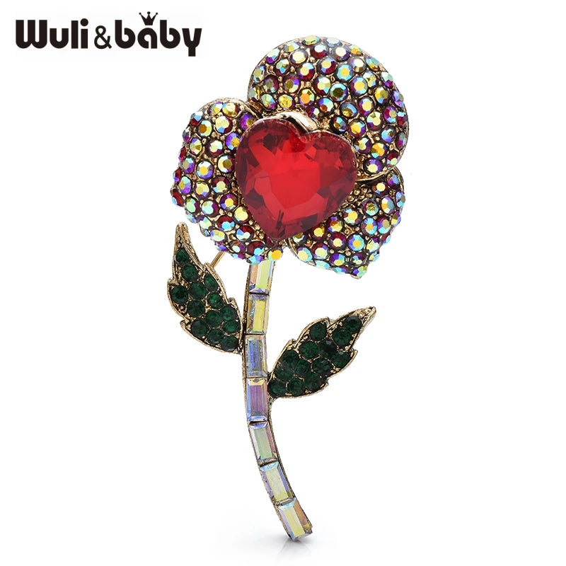 PENDRA Florielle24 Rhinestone Brooch