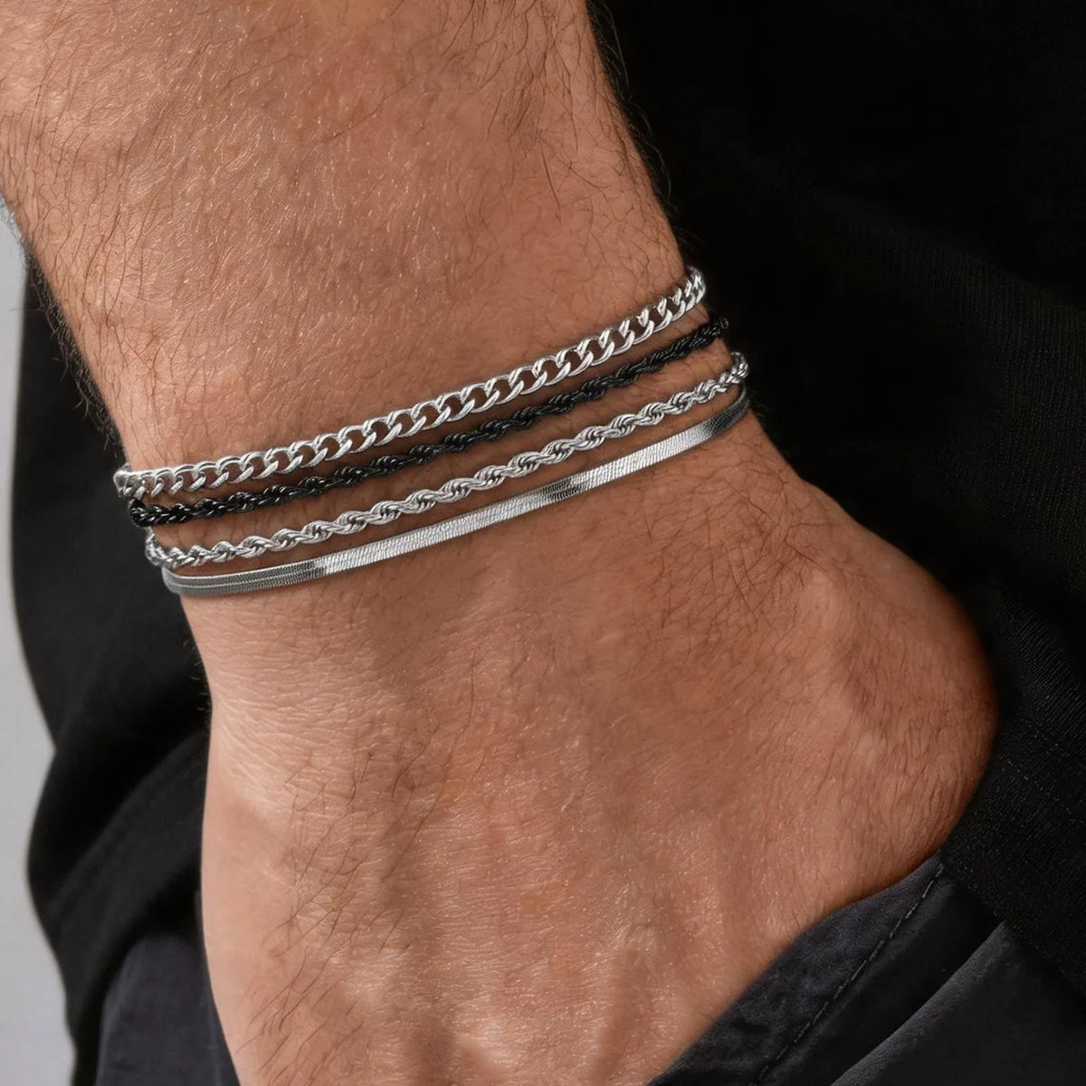 PENDRA Cuban Black Gold Bracelet