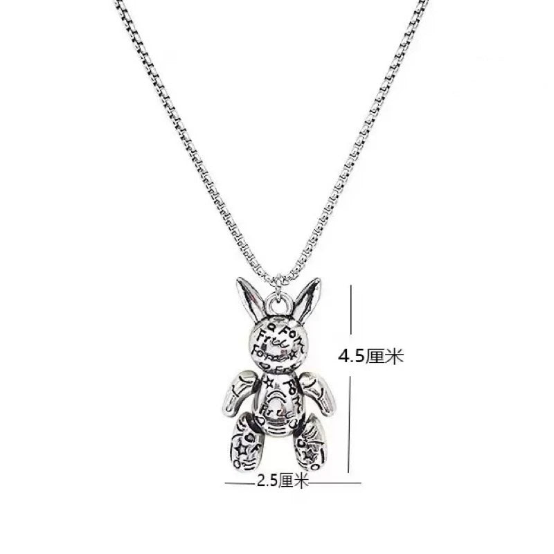 PENDRA Rabbitprint Vintage Printed Rabbit Pendant
