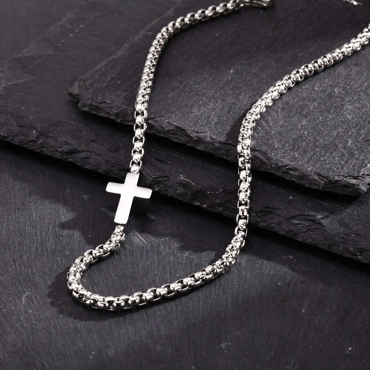 PENDRA Cross Square Box Pendant Necklace