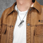 Skull Knife Simple Men Necklaces Stainless Steel Pendant Chain Women Punk Fashion Jewelry New In Accessories Gifts Wholesale