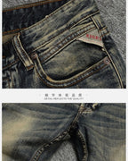 MEN FASHION Korean Style Clothes Brushed Fleece Denim Cargo Vintage Winter Straight Slim Luxury Streetwear 90s Trousers for Men