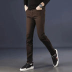 Brands Original 2026 Luxury Brands Clothing Fashion Casual Jeans Slim-fitting Pants Handsome Korean Casual Coffee Men's Pants