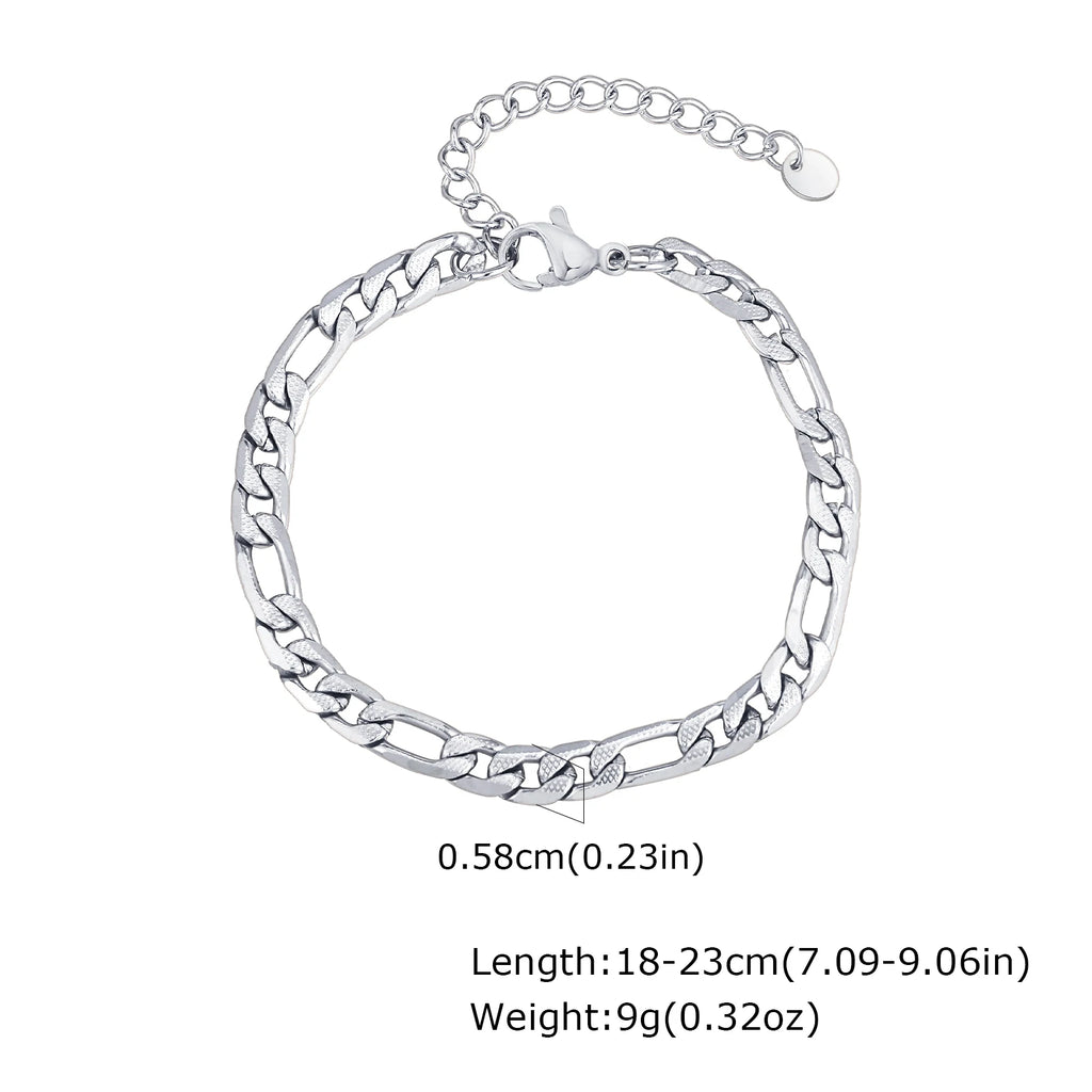 PENDRA Textured Figaro Bracelet