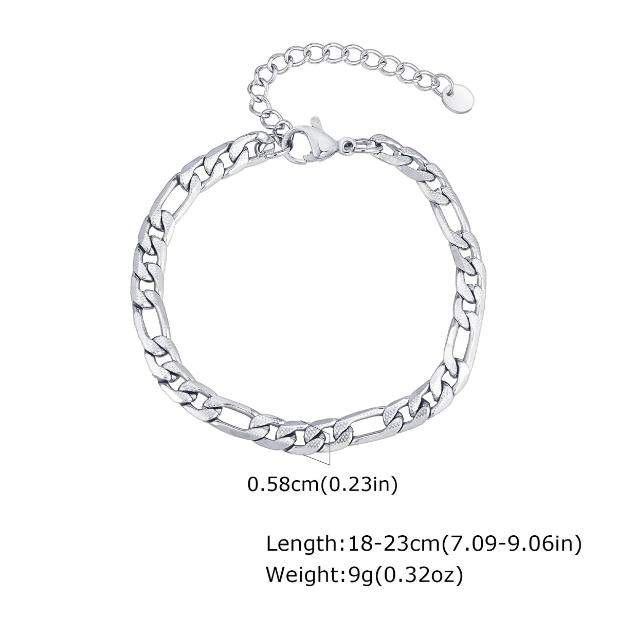 PENDRA Textured Figaro Bracelet