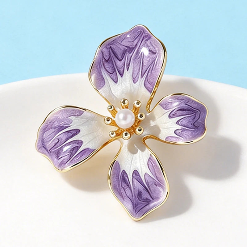 PENDRA Floracollar 2-Color Flower Collar Pin