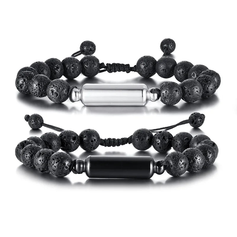 Men Bracelet, Urn Beaded Bracelets,Human or Pet Ashes,Cremation Jewelry for Men,Memorial Jewelry,Sympathy Gift