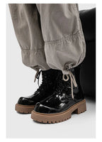 PENDRA Leather Thick Soled Boots