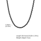 PENDRA Twisted Black Chain Necklace
