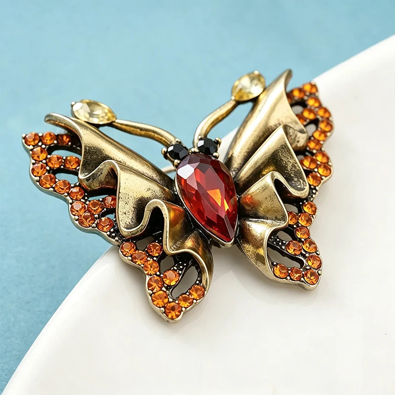 PENDRA Vintage Butterfly Brooch