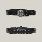 PENDRA Fayeina Black Skull Designer Belt