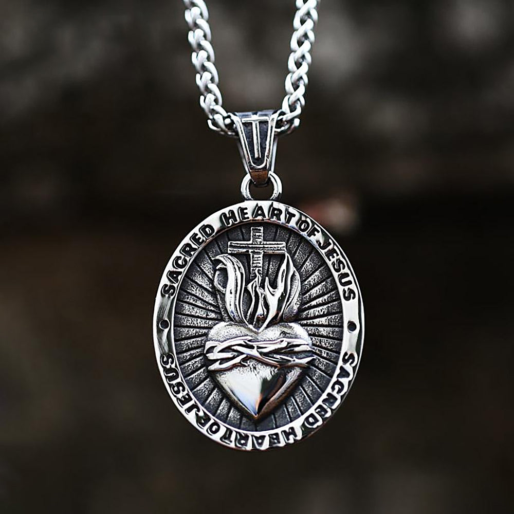 PENDRA Sacredheart Jesus Sacred Heart Pendant Necklace