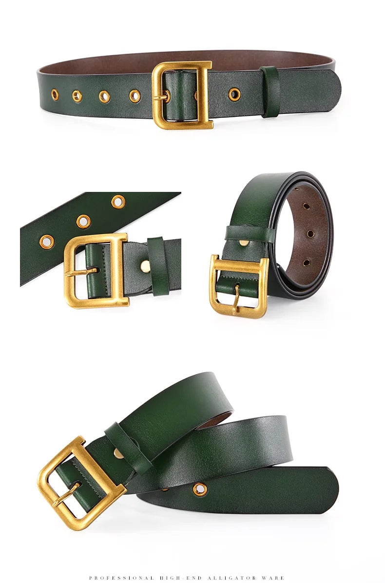 High-end luxury brands elegant Women's belt female D buckle designer belt for Women gothic Y2k leather belt for men for jeans
