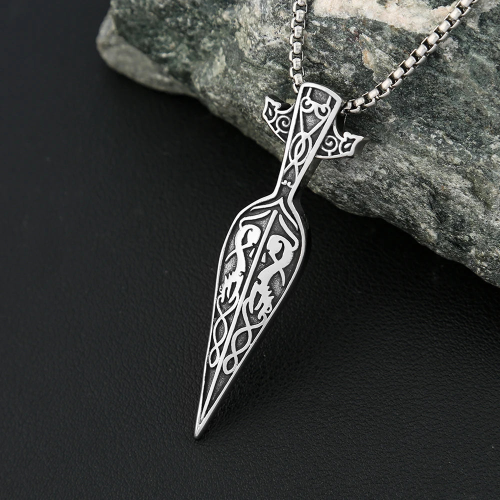 PENDRA Vikingblade Stainless Steel Viking Sword Pendant