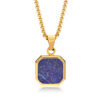 PENDRA Square Stone Natural Pendant Necklace