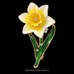 PENDRA Birthflower Enamel Birthday Flower Brooch