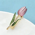 PENDRA Tulippa Enamel Tulip Flower Brooch