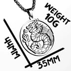 PENDRA Flying Dragon Sweater Steel Necklace