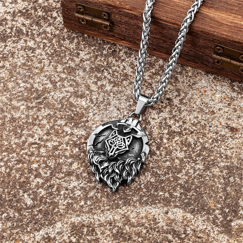 PENDRA Wolf Norse Punk Necklace