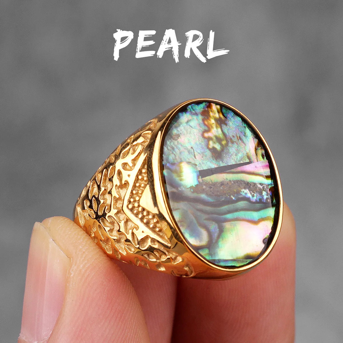 PENDRA Pearl Boyfriend Steel Ring