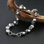 PENDRA Skullmark Stainless Steel Biker Bracelet