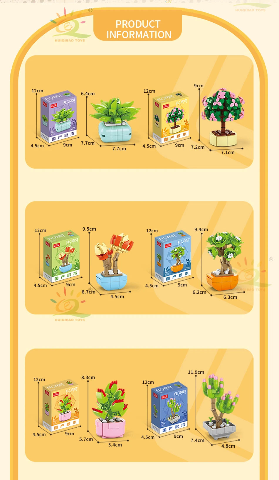 PENDRA Succulent Potted Floral Building Set