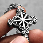 Vintage Cross Key Stainless Steel Men Women Necklaces Pendants Chain Unique Punk Trendy Amulet Jewelry Creativity Gift Wholesale