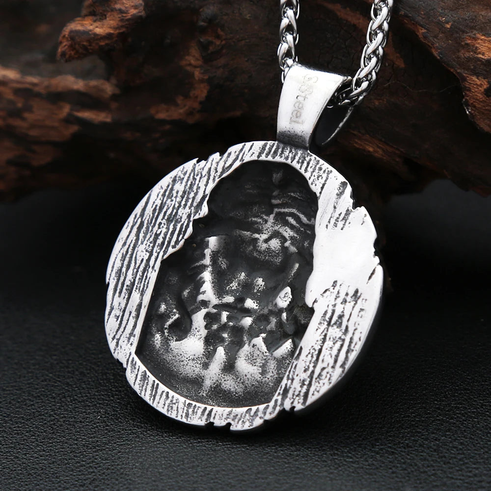 PENDRA Jesusround Christian Jesus Round Pendant