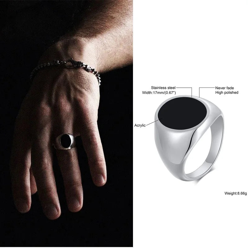 PENDRA Ethnic Knot Rune Black Ring
