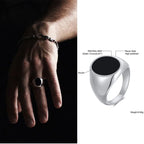 PENDRA Ethnic Knot Rune Black Ring