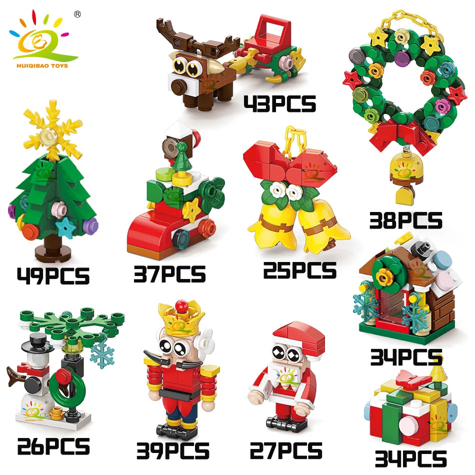 PENDRA Elk Deer Santa Building Set