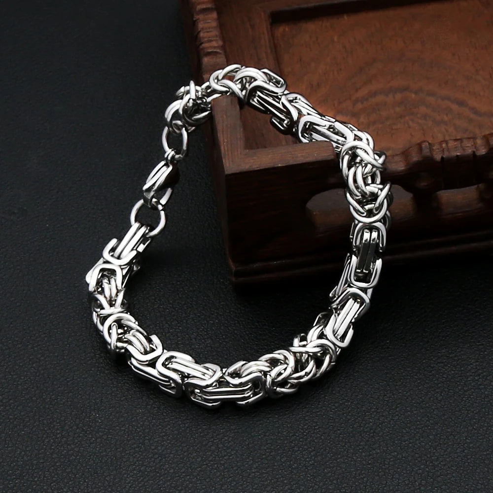 PENDRA Byzantium 8mm Stainless Steel Chain Bracelet
